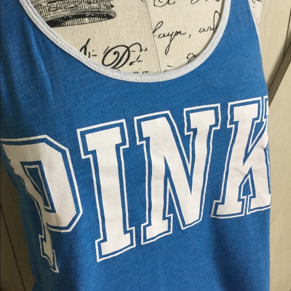 💙PINK Racerback Collegiate Tank💙 - Picture 4 of 5